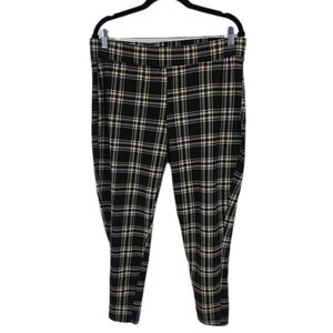 Torrid Cotton Spandex‎ Women's Stretch Pants Classy Beige and Brown Check Size 3